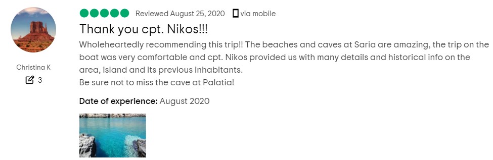 NikosBoat-Tripadvisor review